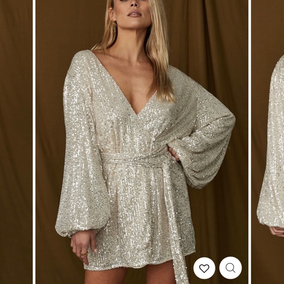 Sequin Robe Dress - Picture 1 of 3
